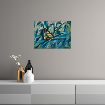 Umetnička slika ​Sail boat, Amadeo de Souza-Cardoso na platnu - NS Canvas Shop