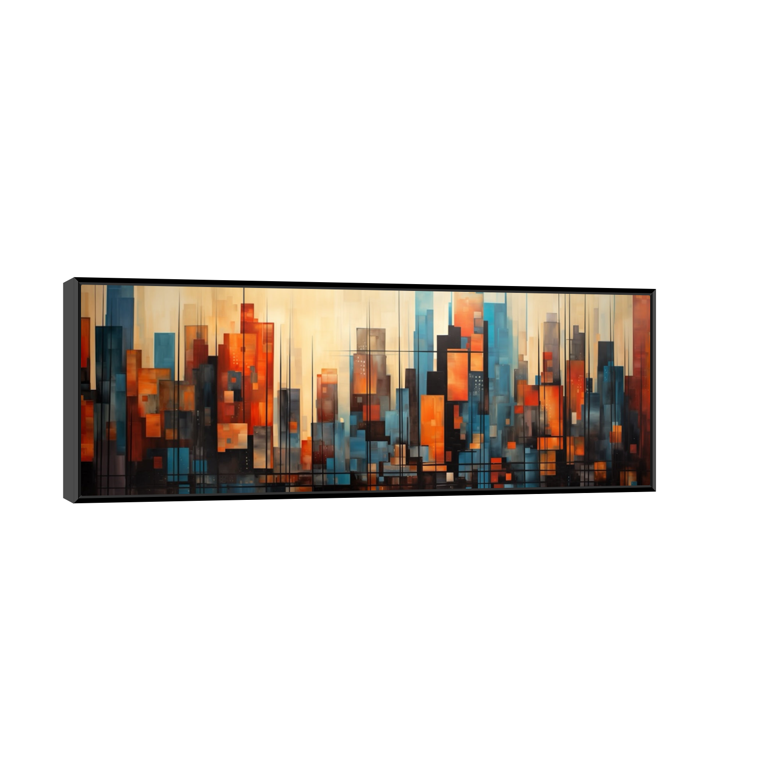 Umetnička slika ​Šareni grad na platnu - NS Canvas Shop