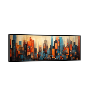 Umetnička slika ​Šareni grad na platnu - NS Canvas Shop