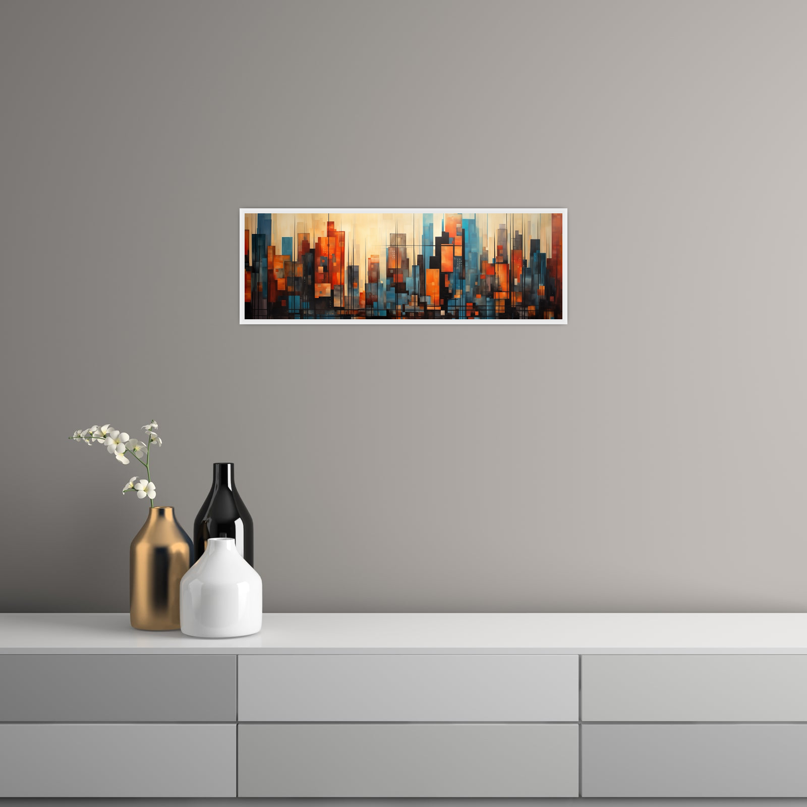 Umetnička slika ​Šareni grad na platnu - NS Canvas Shop