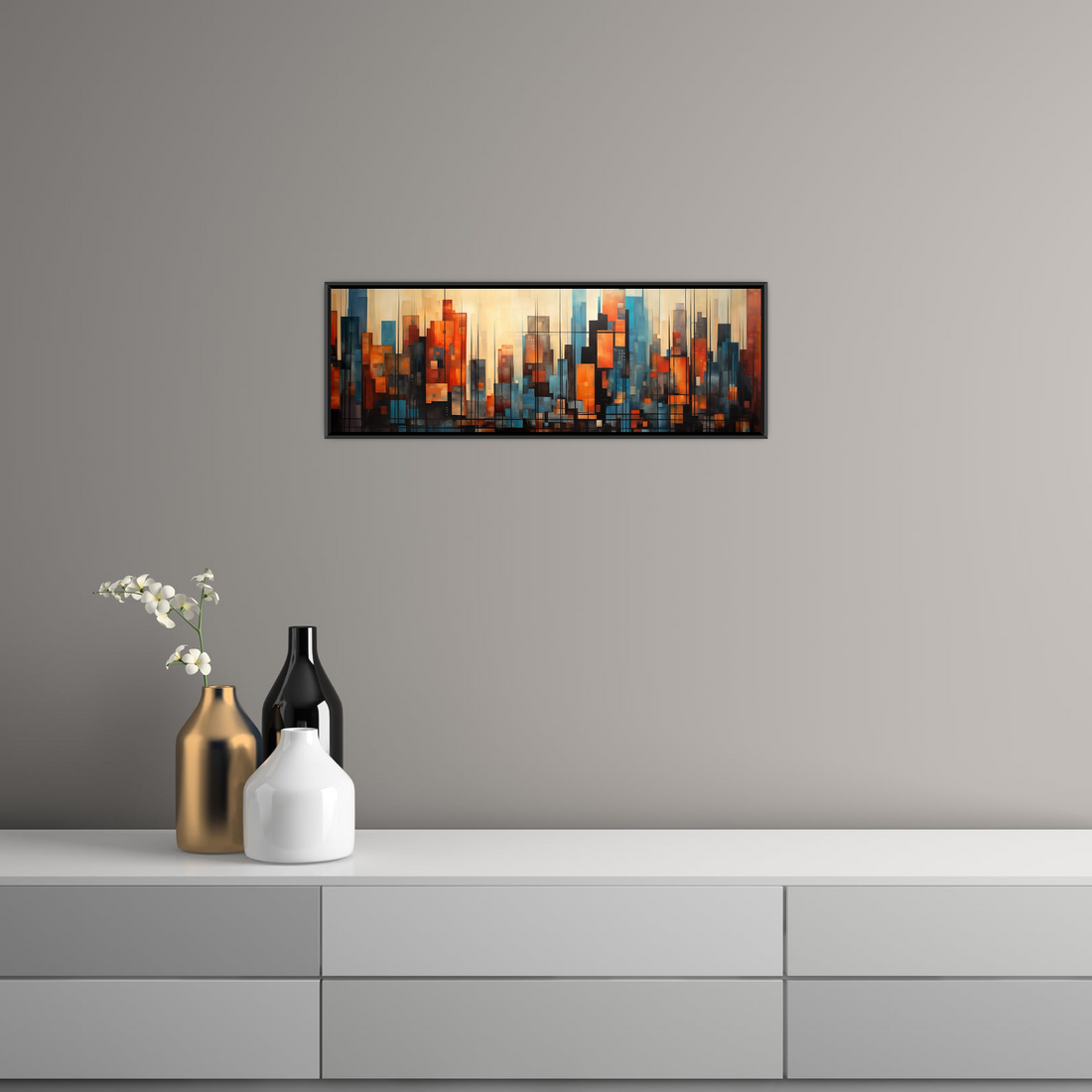 Umetnička slika ​Šareni grad na platnu - NS Canvas Shop