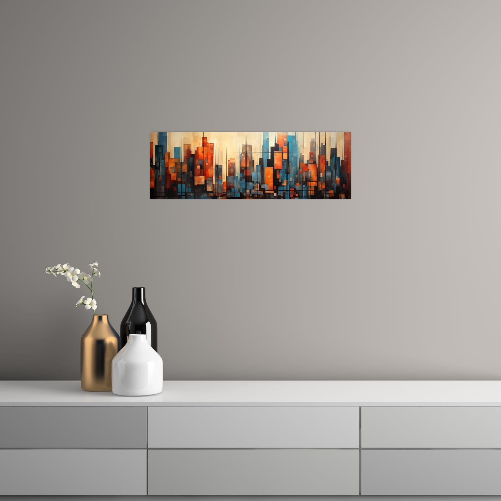 Umetnička slika ​Šareni grad na platnu - NS Canvas Shop