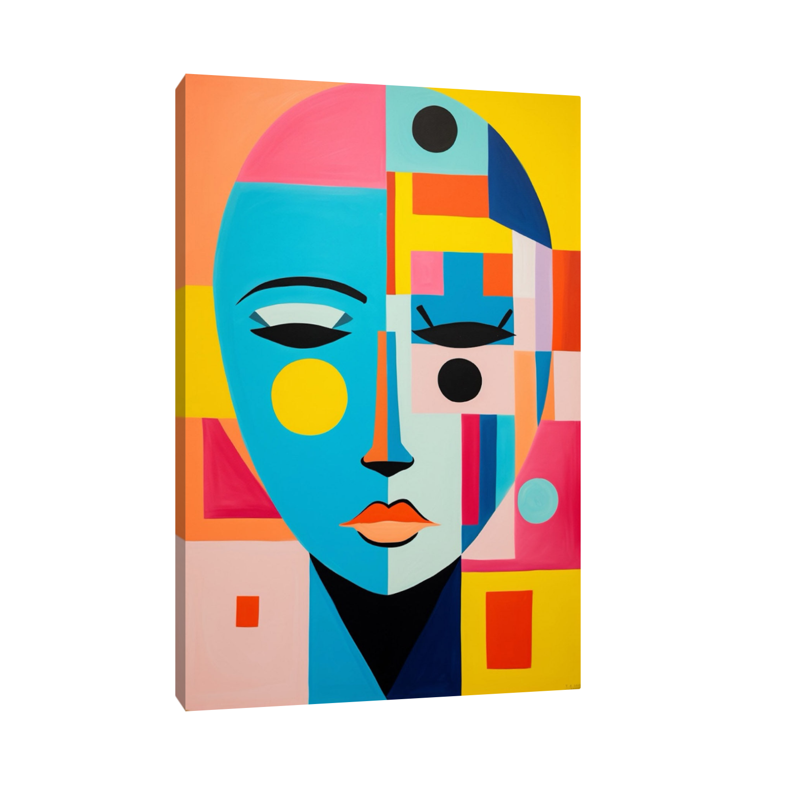 Umetnička slika ​Šareni portret na platnu - NS Canvas Shop