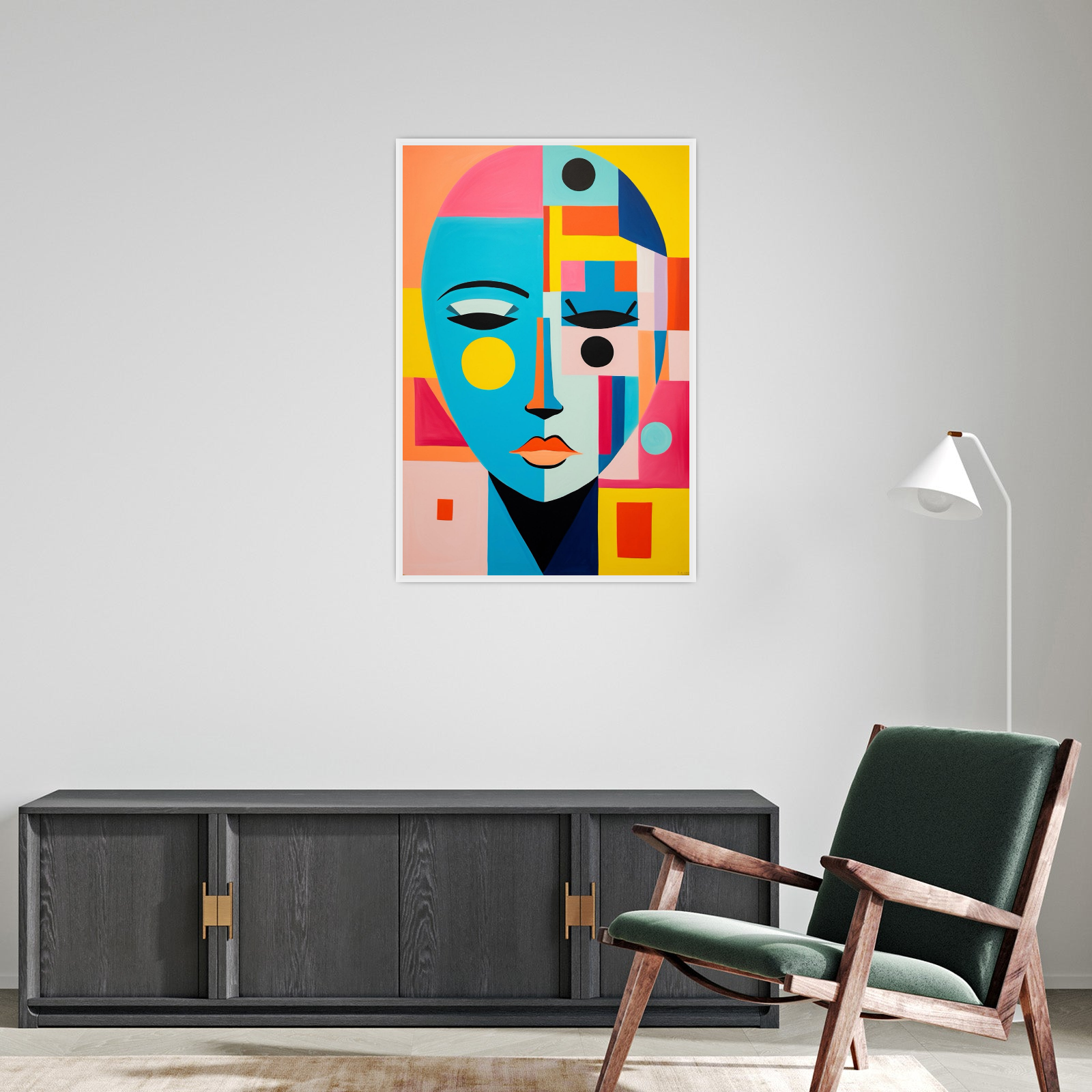 Umetnička slika ​Šareni portret na platnu - NS Canvas Shop