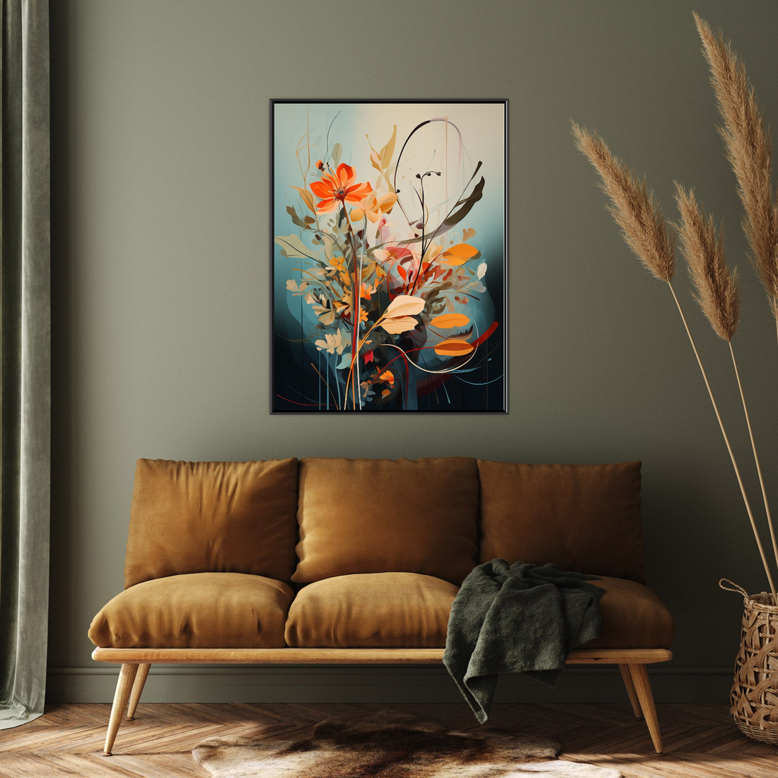 Umetnička slika ​Šareno cveće na platnu - NS Canvas Shop
