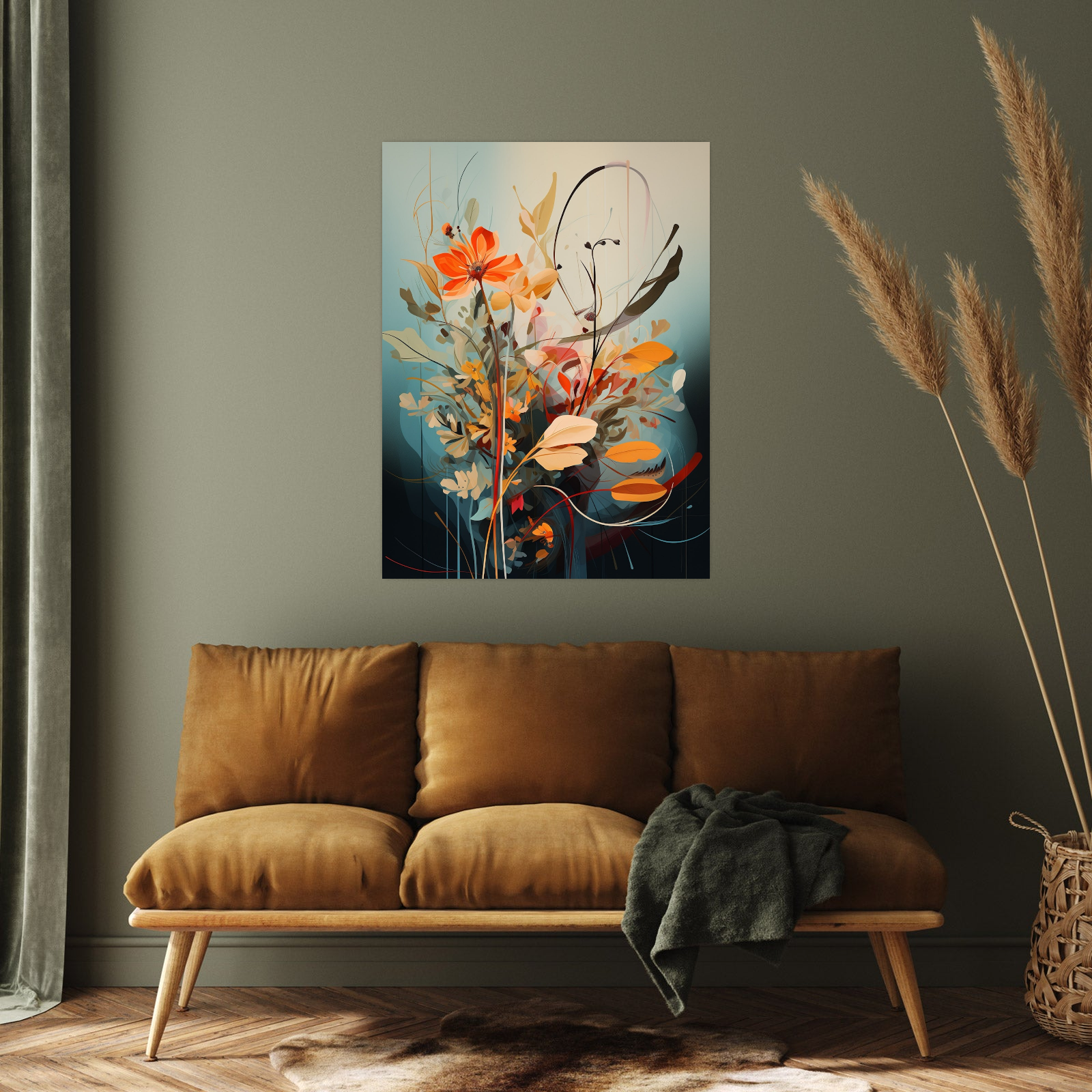 Umetnička slika ​Šareno cveće na platnu - NS Canvas Shop