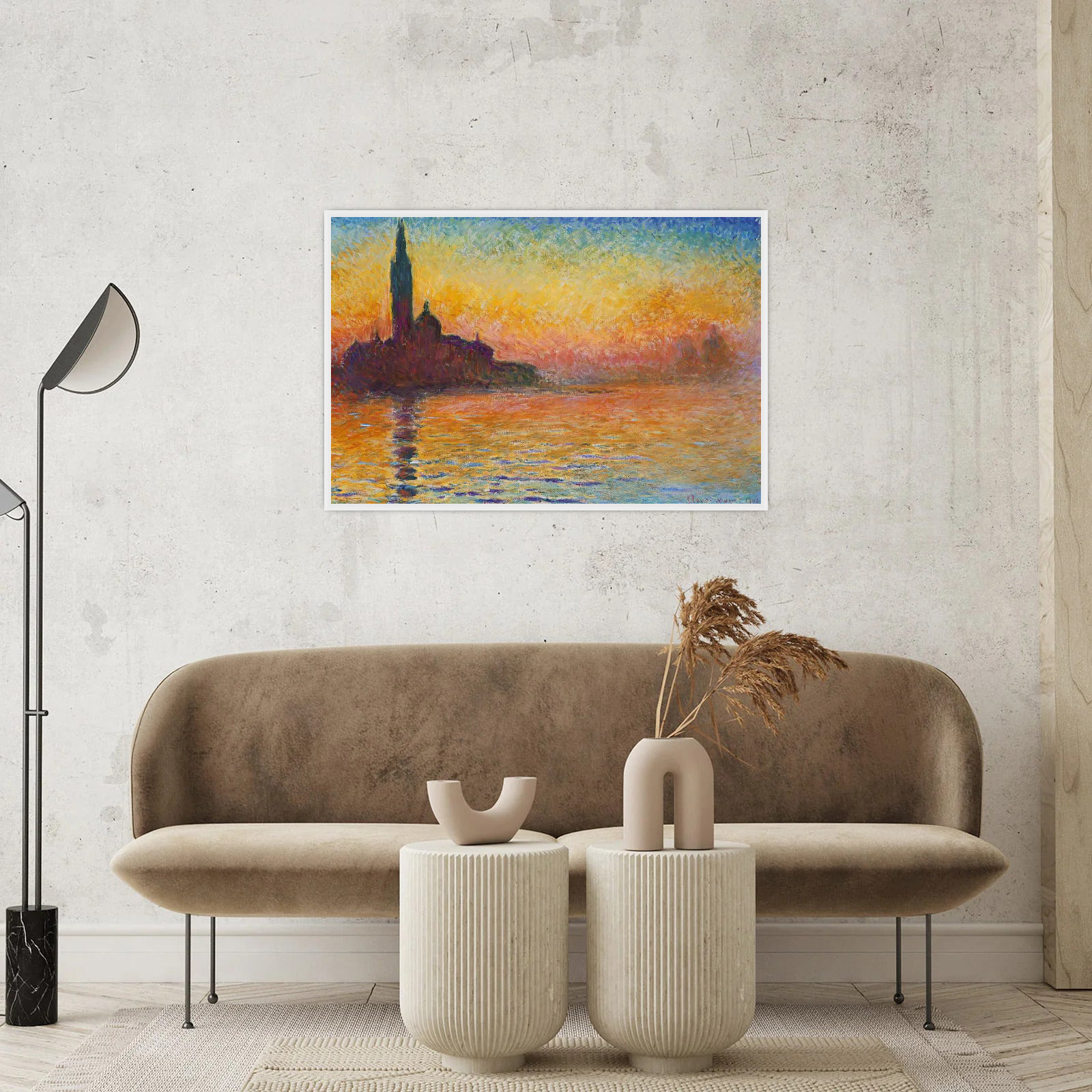 Sunset In Venice-Claude Monet
