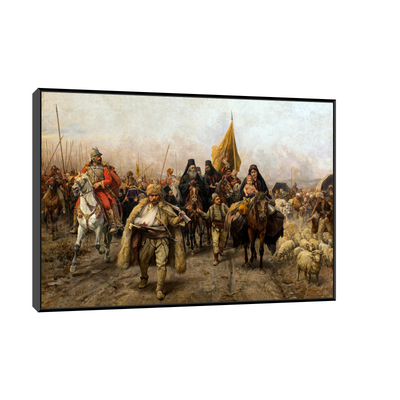 Umetnička slika ​Seoba Srba, Paja Jovanović na platnu - NS Canvas Shop