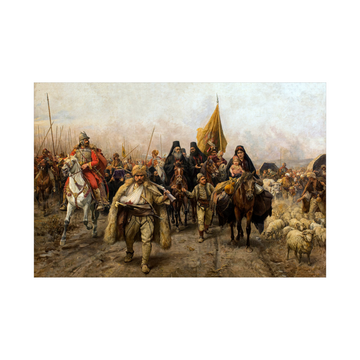 Umetnička slika ​Seoba Srba, Paja Jovanović na platnu - NS Canvas Shop