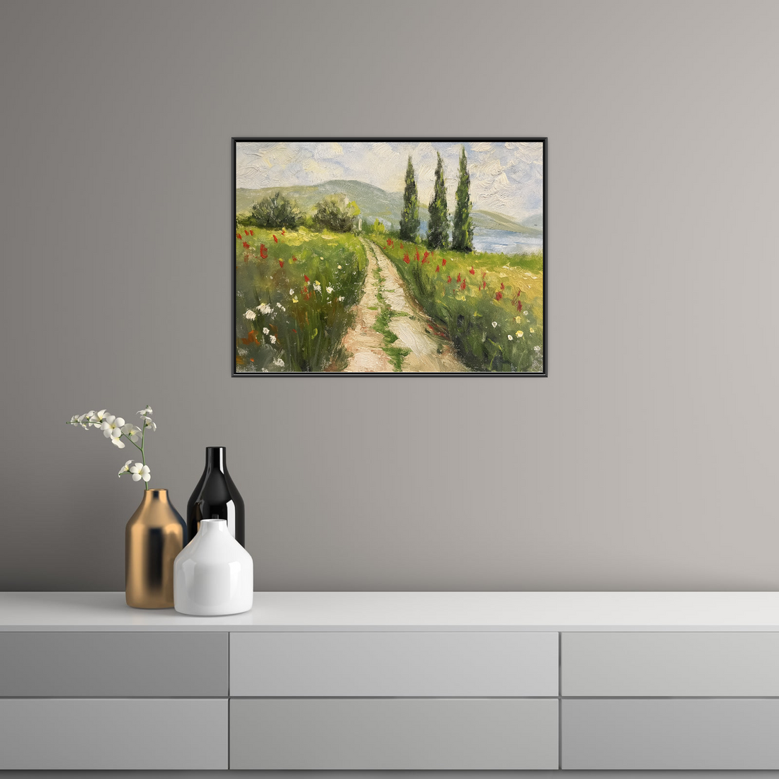 Umetnička slika ​Seoski put na platnu - NS Canvas Shop