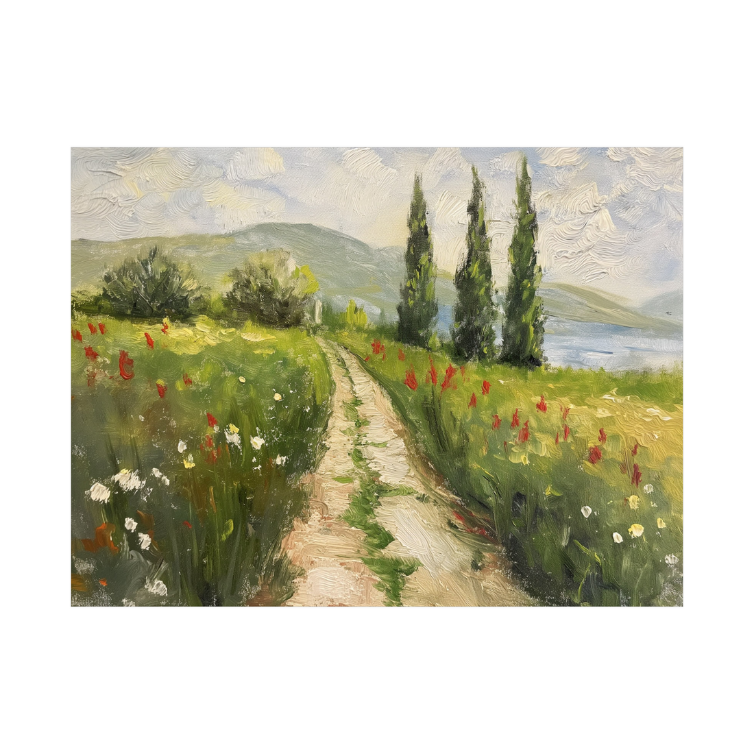 Umetnička slika ​Seoski put na platnu - NS Canvas Shop