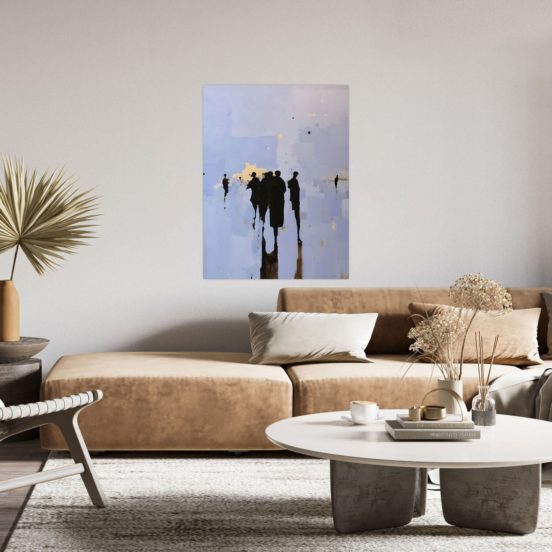 Siluete ljudi u plavim tonovima