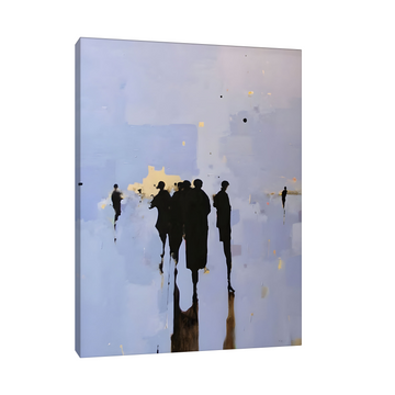 Siluete ljudi u plavim tonovima