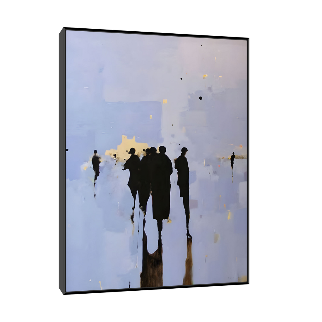 Siluete ljudi u plavim tonovima