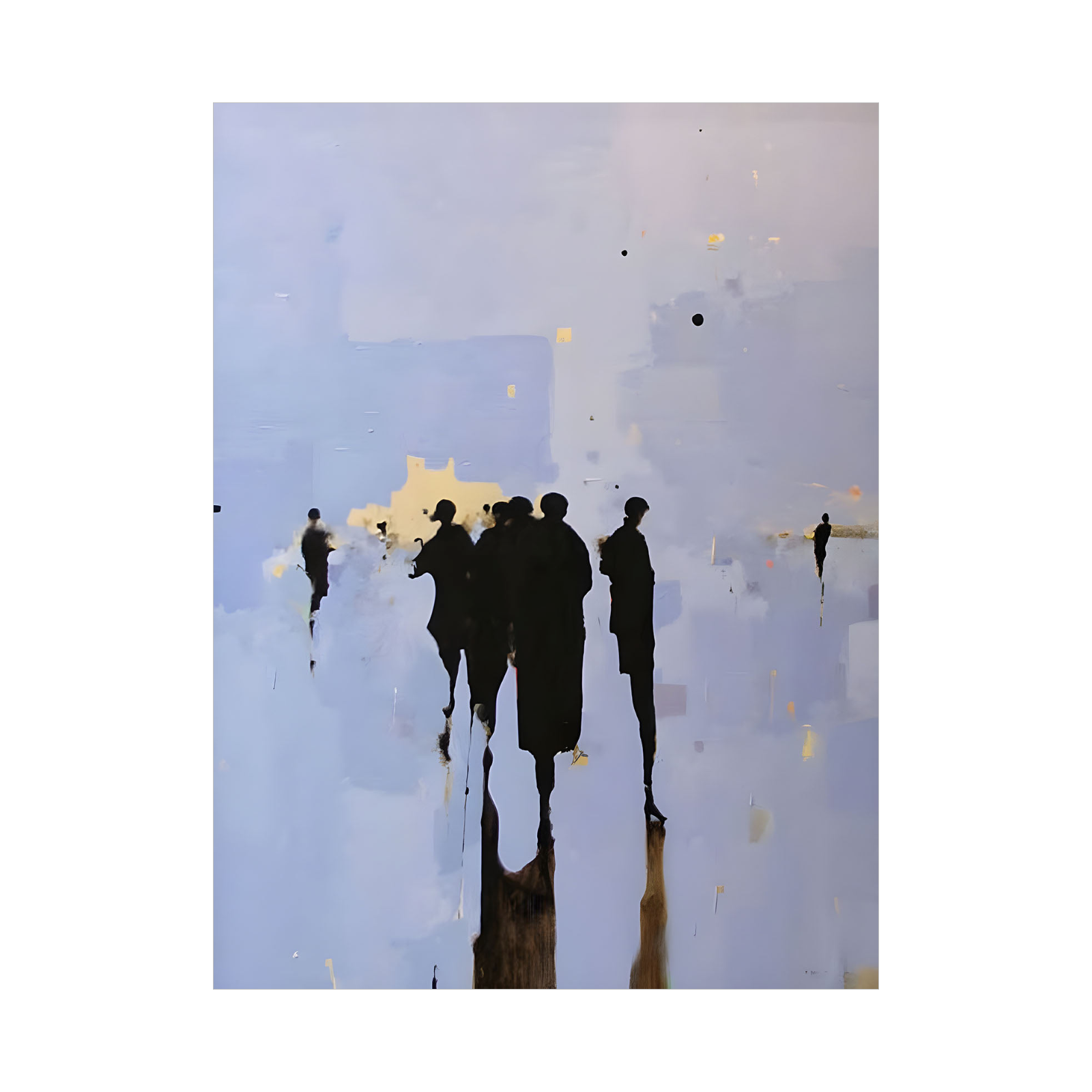 Siluete ljudi u plavim tonovima