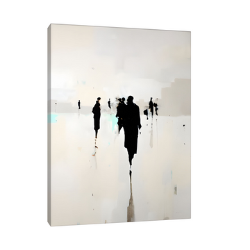 Siluete ljudi u svetlim tonovima