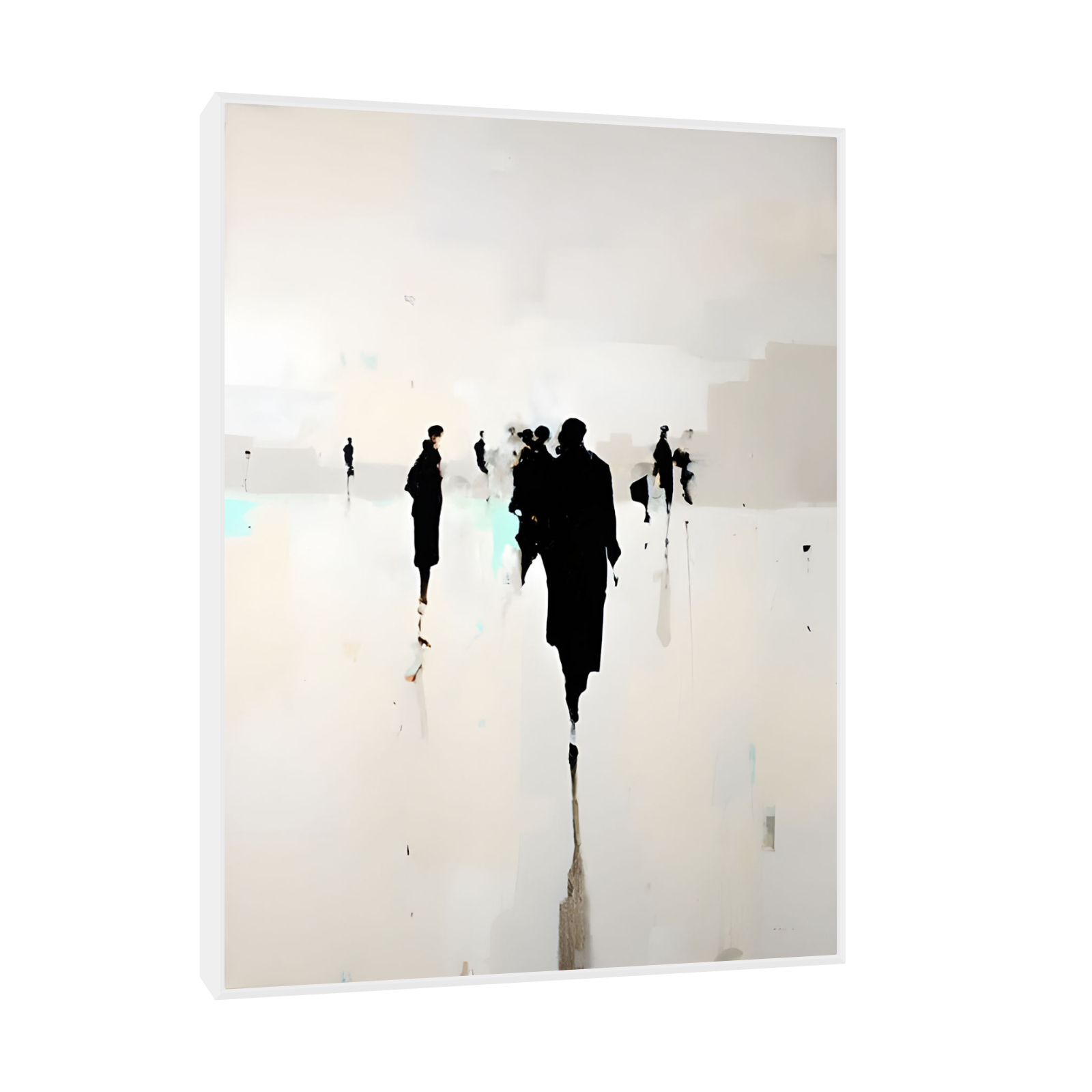 Siluete ljudi u svetlim tonovima