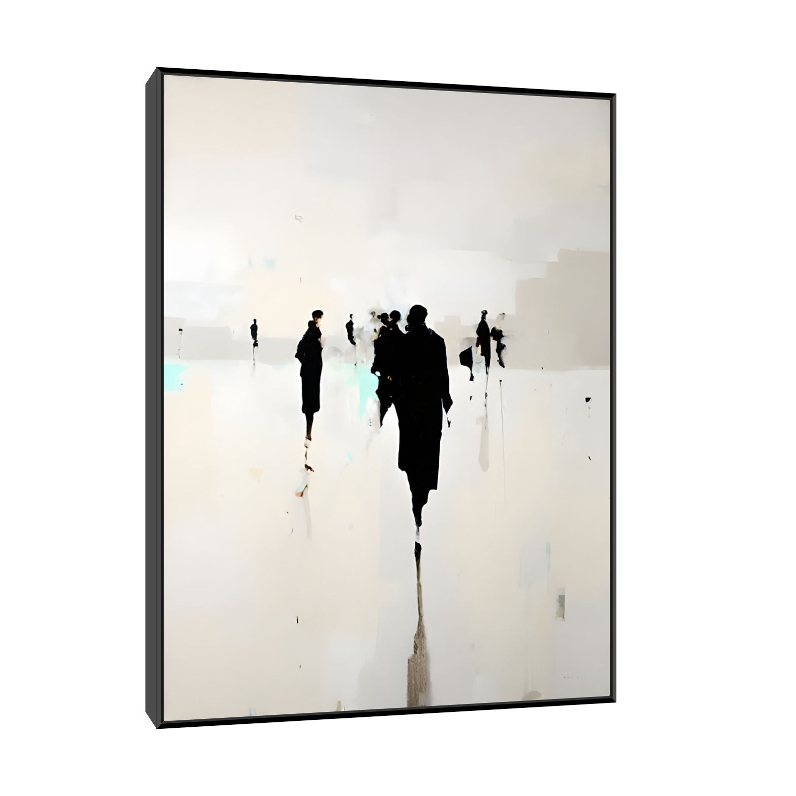 Siluete ljudi u svetlim tonovima