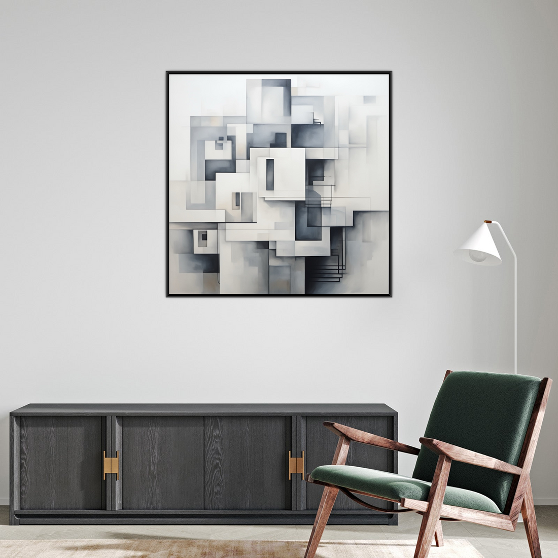 Umetnička slika ​Sivi Grad na platnu - NS Canvas Shop