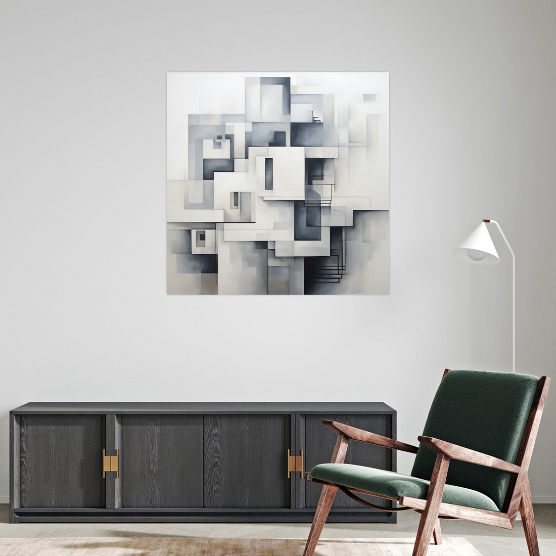 Umetnička slika ​Sivi Grad na platnu - NS Canvas Shop