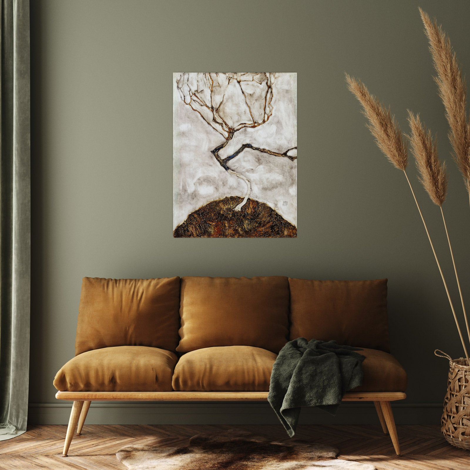 Umetnička slika ​Small Tree in Late Autumn, Egon Schiele na platnu - NS Canvas Shop