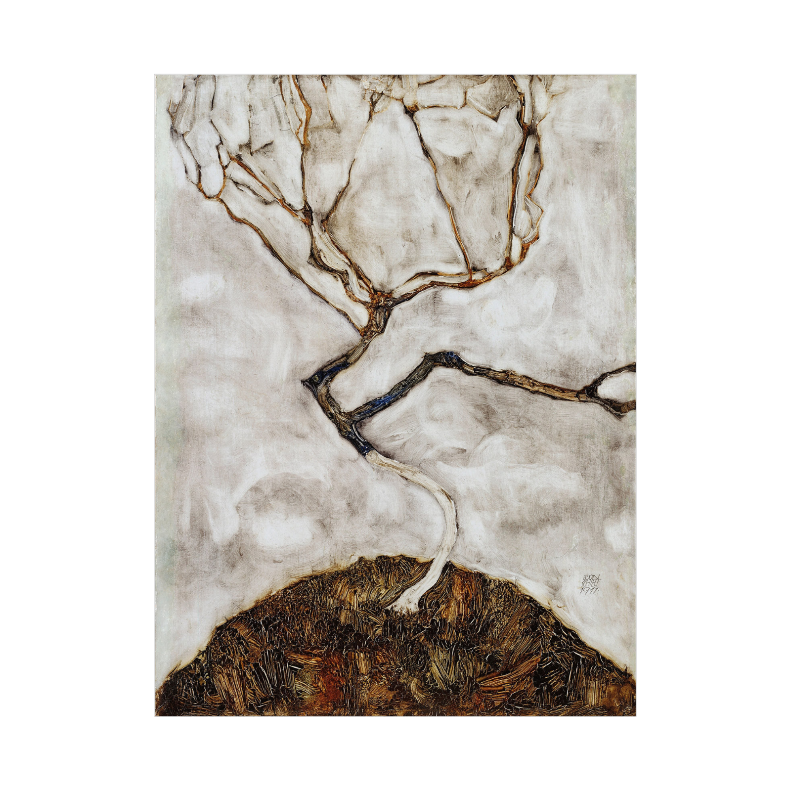 Umetnička slika ​Small Tree in Late Autumn, Egon Schiele na platnu - NS Canvas Shop