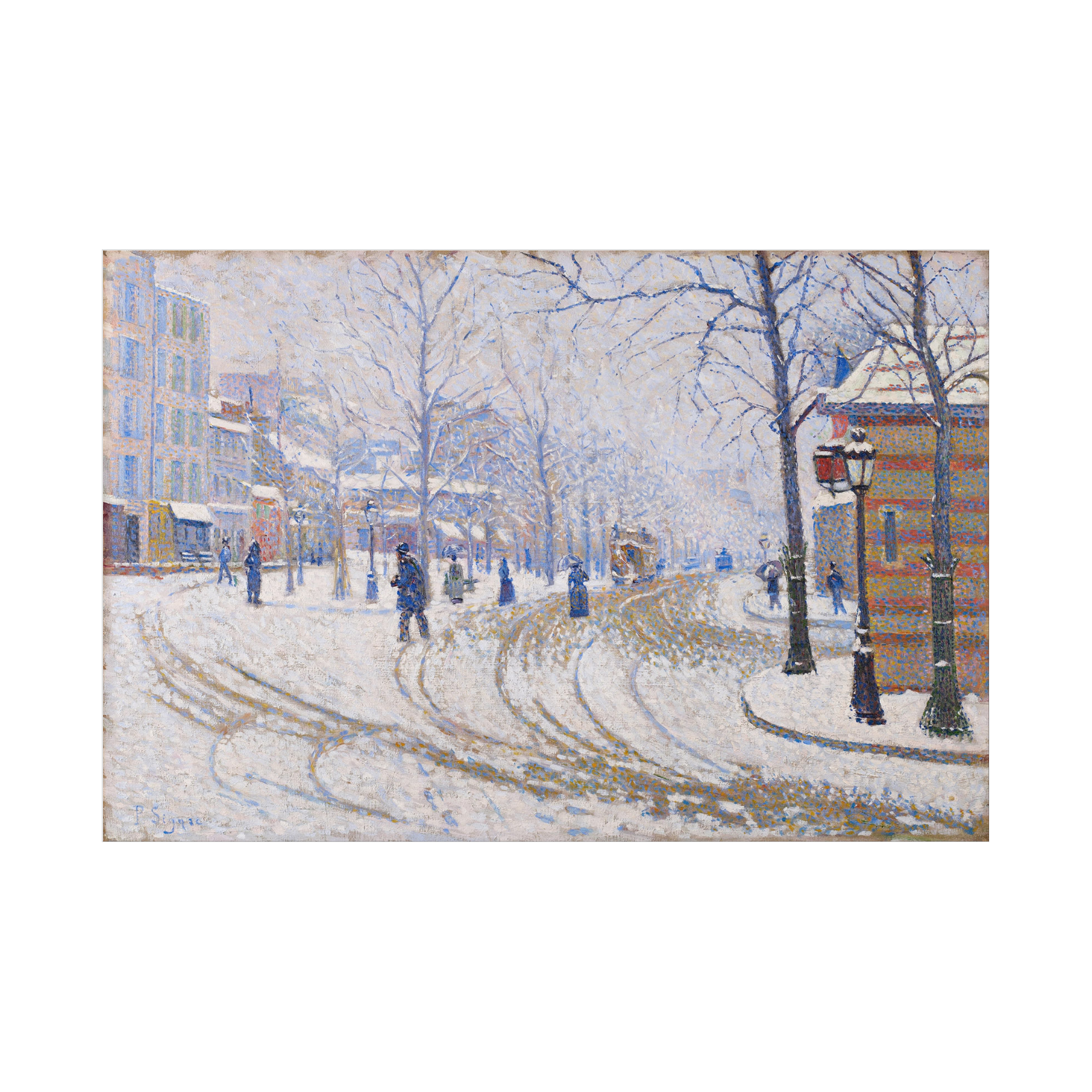 Umetnička slika ​Snow, Boulevard de Clichy, Paris, Paul Signac na platnu - NS Canvas Shop