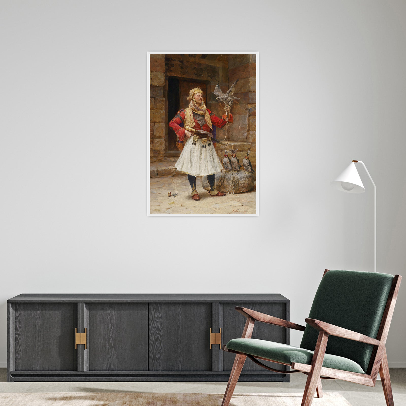 Umetnička slika ​Sokolar, Paja Jovanović na platnu - NS Canvas Shop