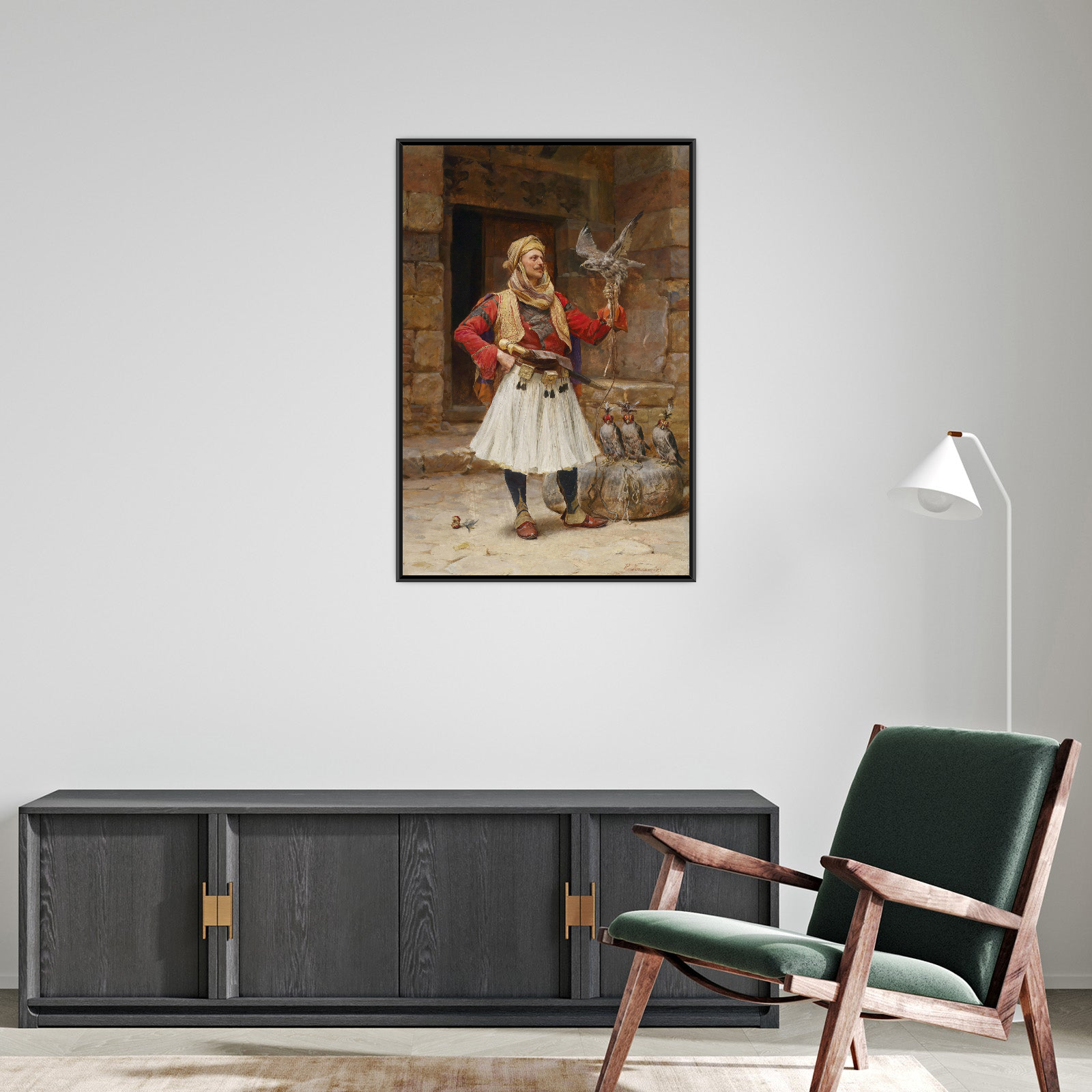 Umetnička slika ​Sokolar, Paja Jovanović na platnu - NS Canvas Shop