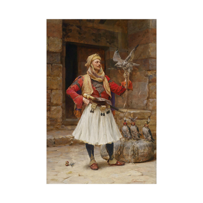 Umetnička slika ​Sokolar, Paja Jovanović na platnu - NS Canvas Shop