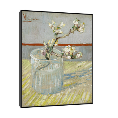 Umetnička slika ​Sprig of flowering almond in a glass, Vincent van Gogh na platnu - NS Canvas Shop