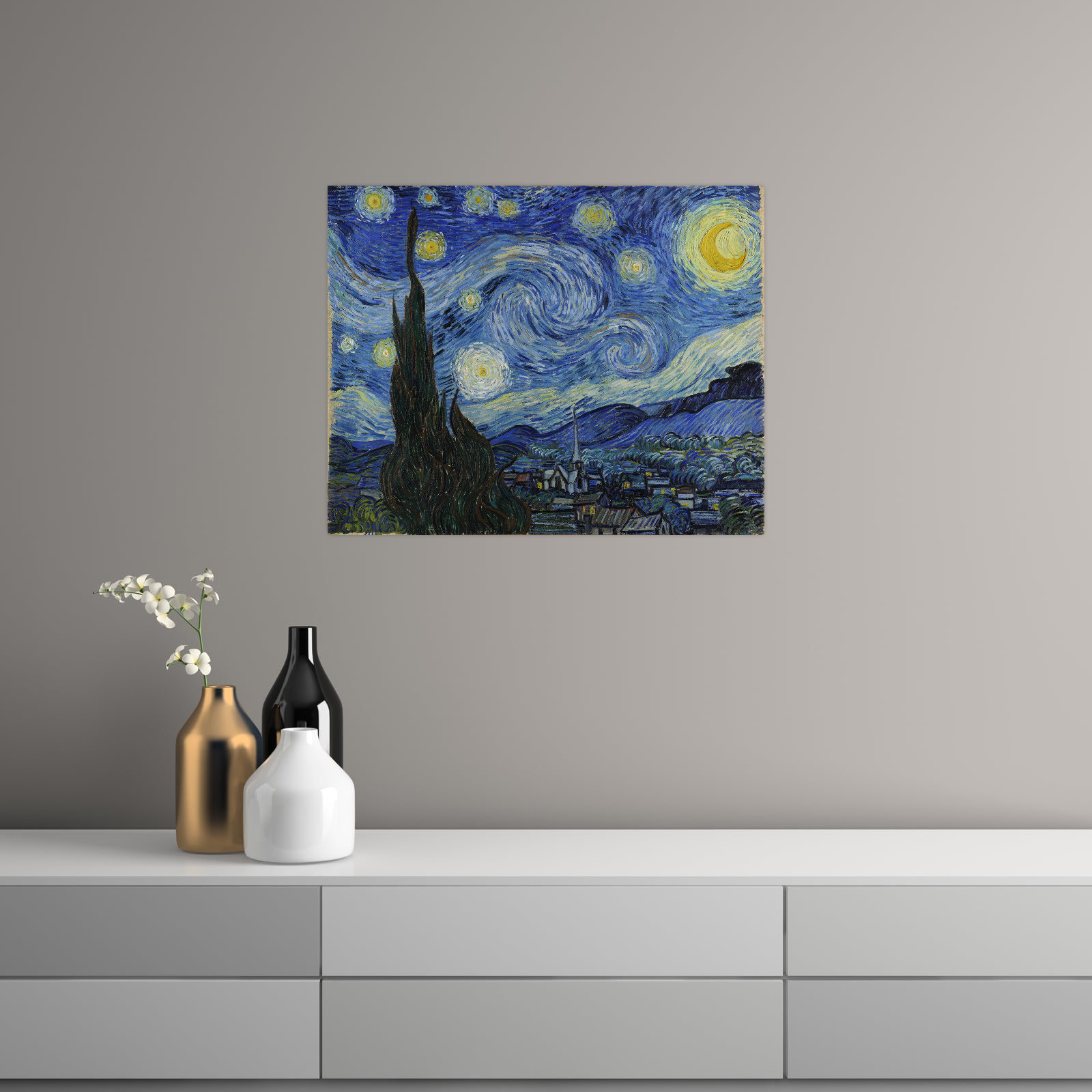 Umetnička slika ​Starry Night, Vincent van Gogh na platnu - NS Canvas Shop