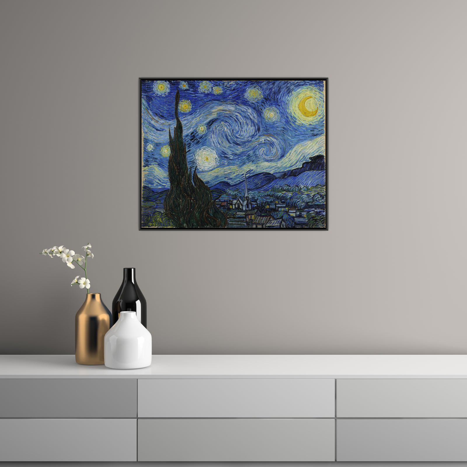 Umetnička slika ​Starry Night, Vincent van Gogh na platnu - NS Canvas Shop