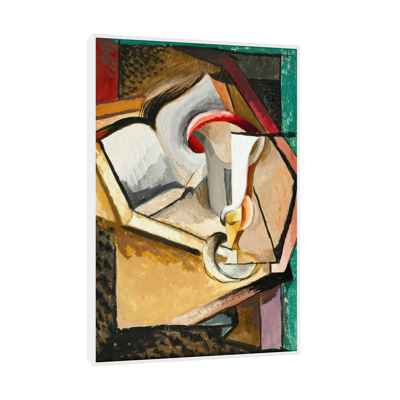 Umetnička slika ​Still life with cup and book, Antonin Procházka na platnu - NS Canvas Shop