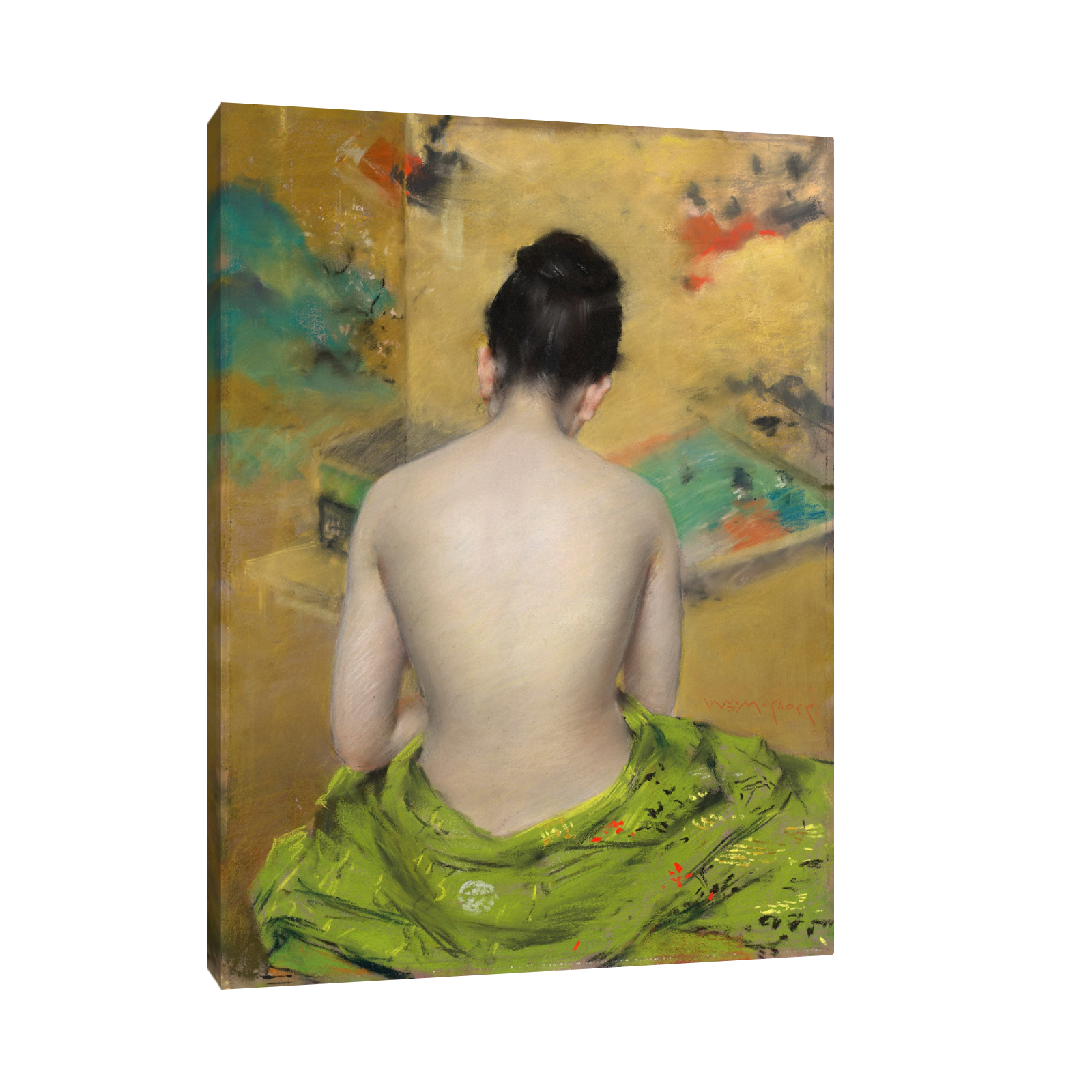 Umetnička slika ​Study of Flesh Color and Gold, William Merritt Chase na platnu - NS Canvas Shop