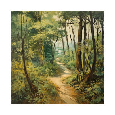 Umetnička slika ​Šumski put na platnu - NS Canvas Shop