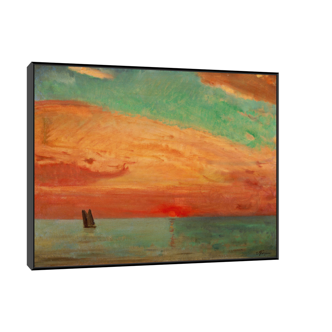 Umetnička slika ​Sunrise over the Eastern Sea, Fujishima Takeji na platnu - NS Canvas Shop