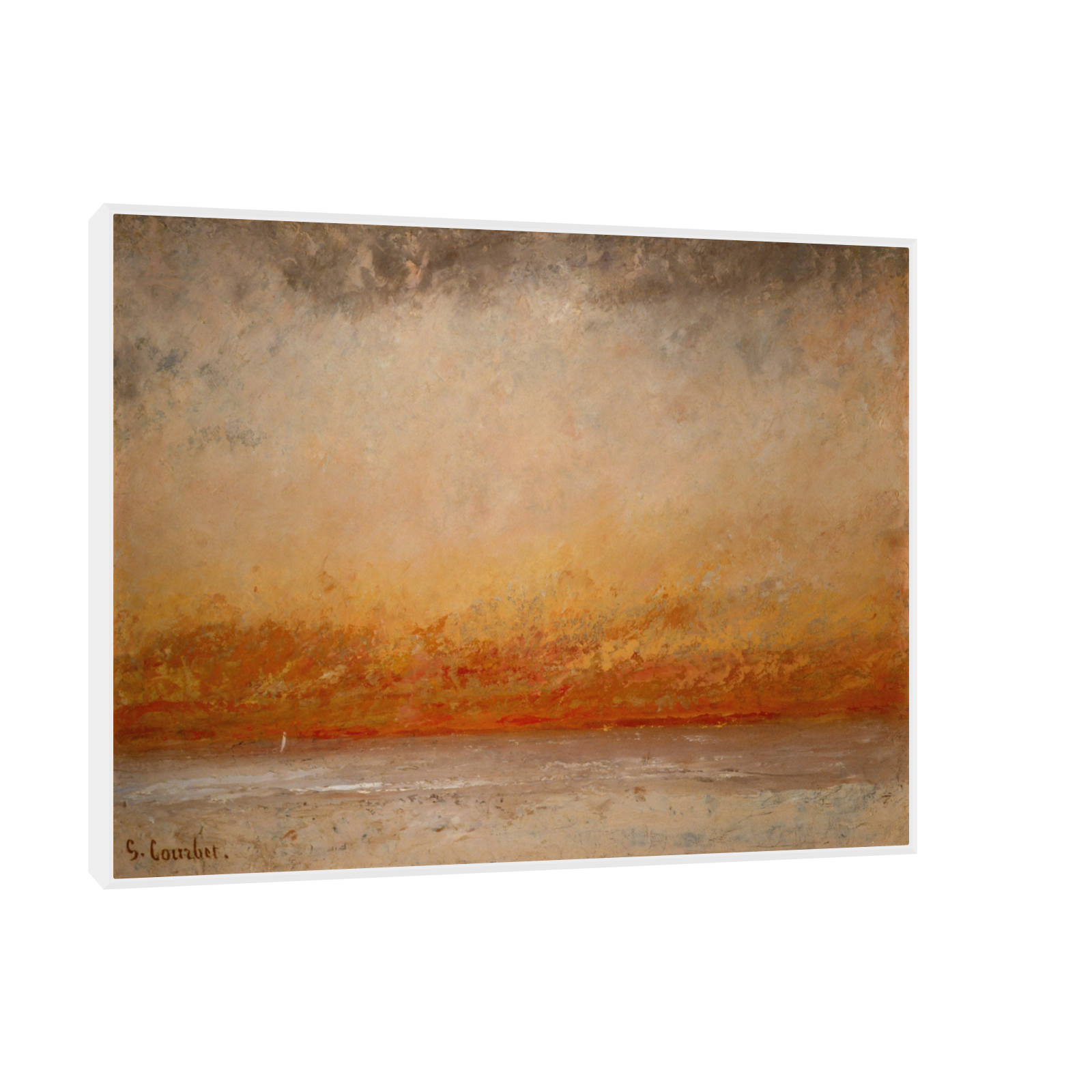 Umetnička slika ​Sunset Marine, Gustave Courbet na platnu - NS Canvas Shop
