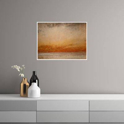 Umetnička slika ​Sunset Marine, Gustave Courbet na platnu - NS Canvas Shop
