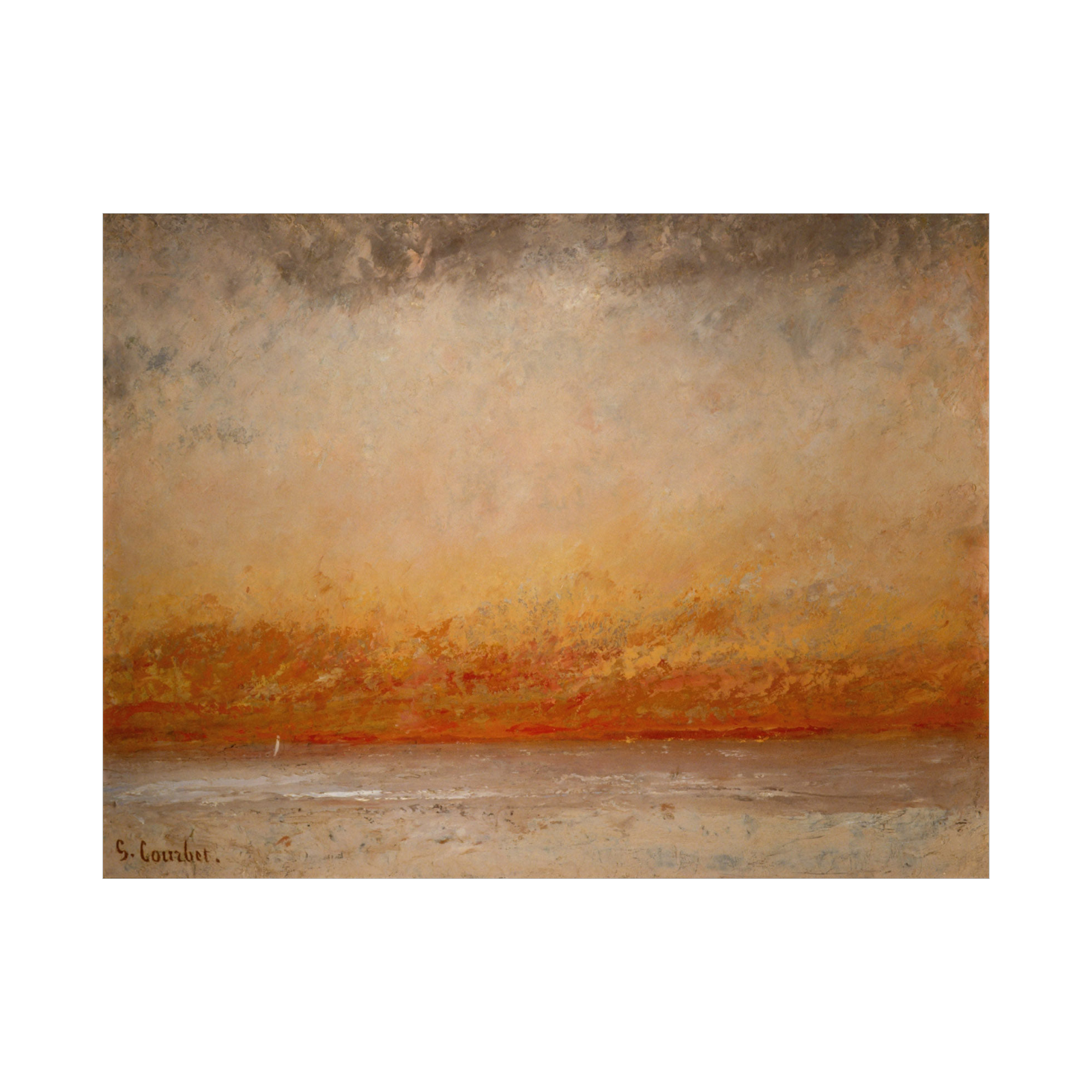 Umetnička slika ​Sunset Marine, Gustave Courbet na platnu - NS Canvas Shop