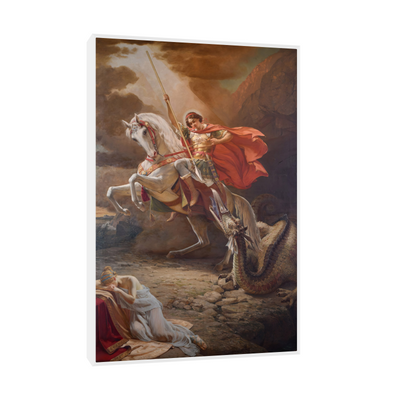 Umetnička slika ​Sveti Georgije ubija aždaju, Uroš Predić na platnu - NS Canvas Shop