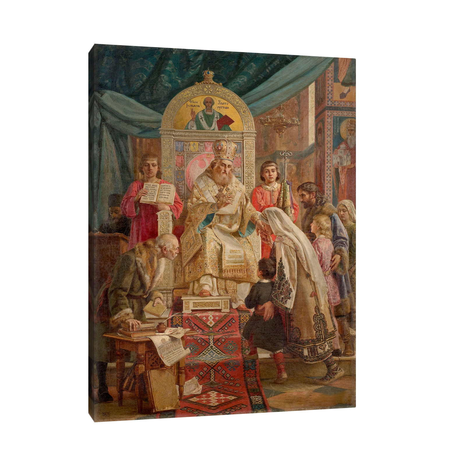 Umetnička slika ​Sveti Sava blagosilja Srpčad, Uroš Predić na platnu - NS Canvas Shop