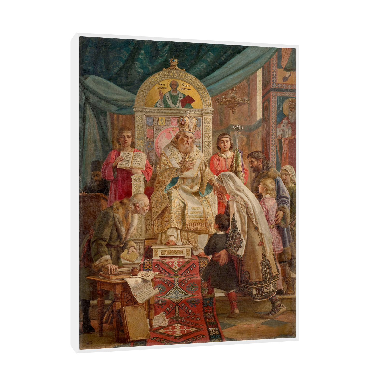 Umetnička slika ​Sveti Sava blagosilja Srpčad, Uroš Predić na platnu - NS Canvas Shop