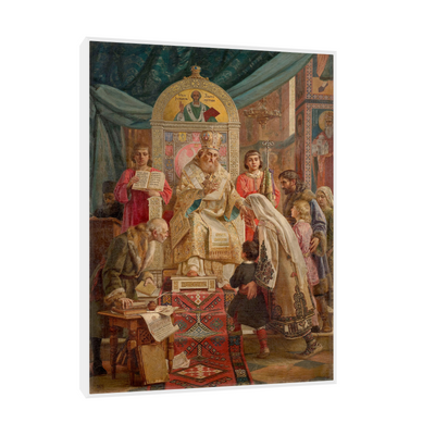 Umetnička slika ​Sveti Sava blagosilja Srpčad, Uroš Predić na platnu - NS Canvas Shop