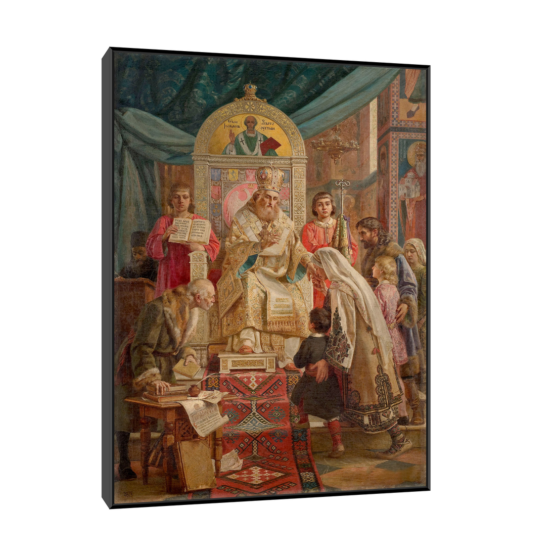 Umetnička slika ​Sveti Sava blagosilja Srpčad, Uroš Predić na platnu - NS Canvas Shop