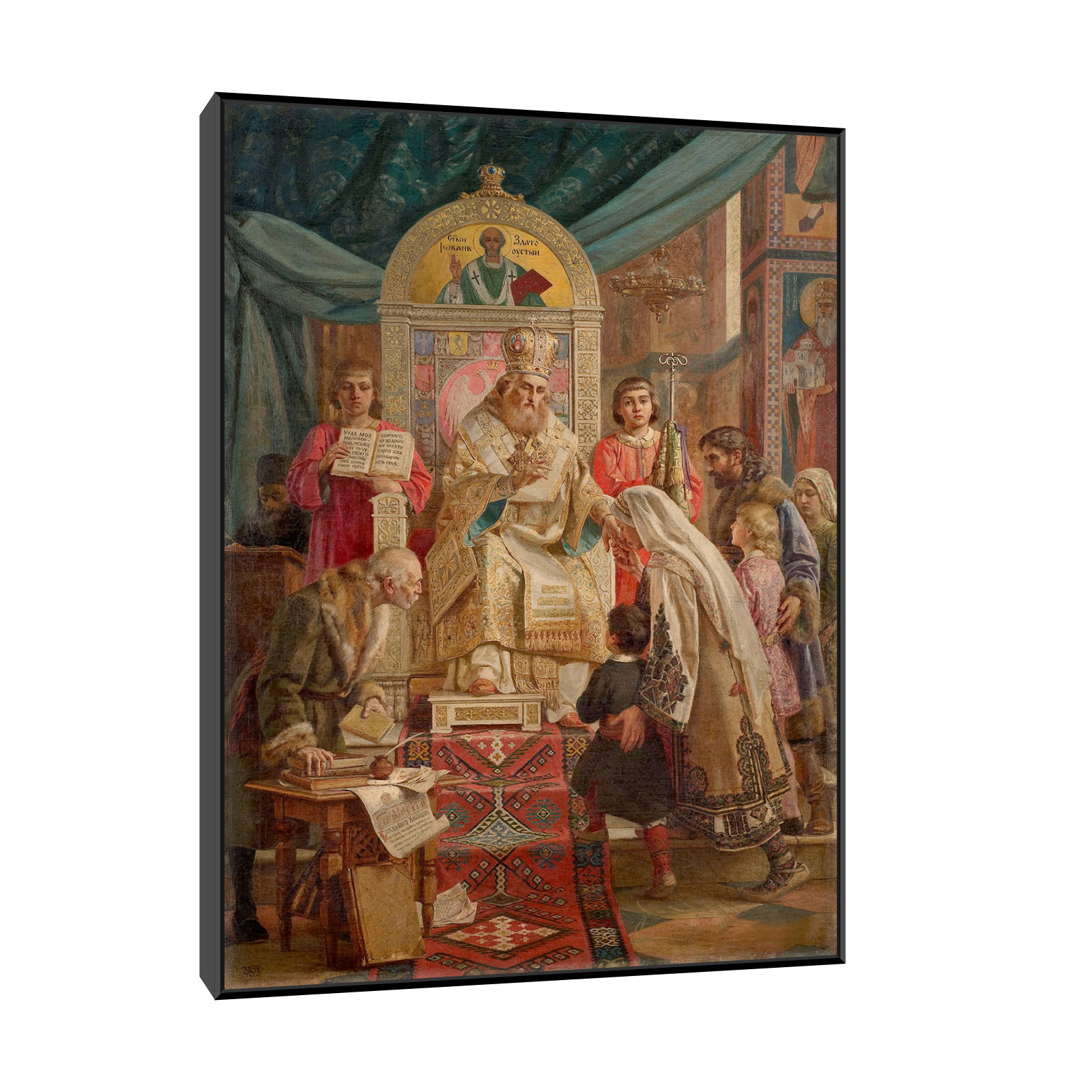 Umetnička slika ​Sveti Sava blagosilja Srpčad, Uroš Predić na platnu - NS Canvas Shop