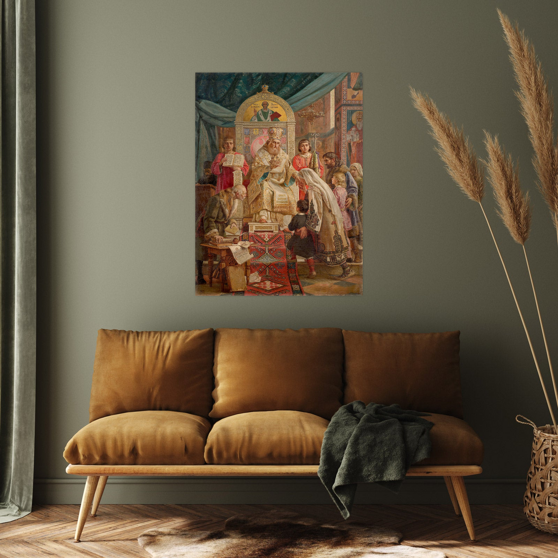 Umetnička slika ​Sveti Sava blagosilja Srpčad, Uroš Predić na platnu - NS Canvas Shop