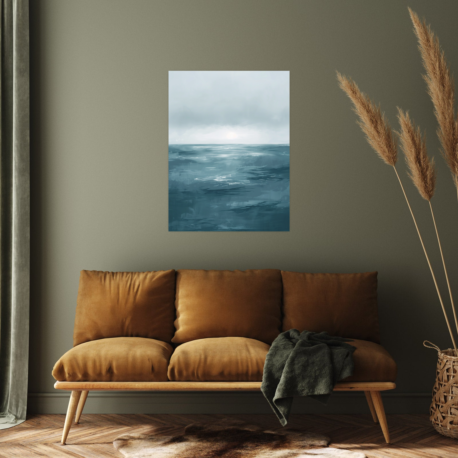 Umetnička slika ​Talasi i horizont na platnu - NS Canvas Shop
