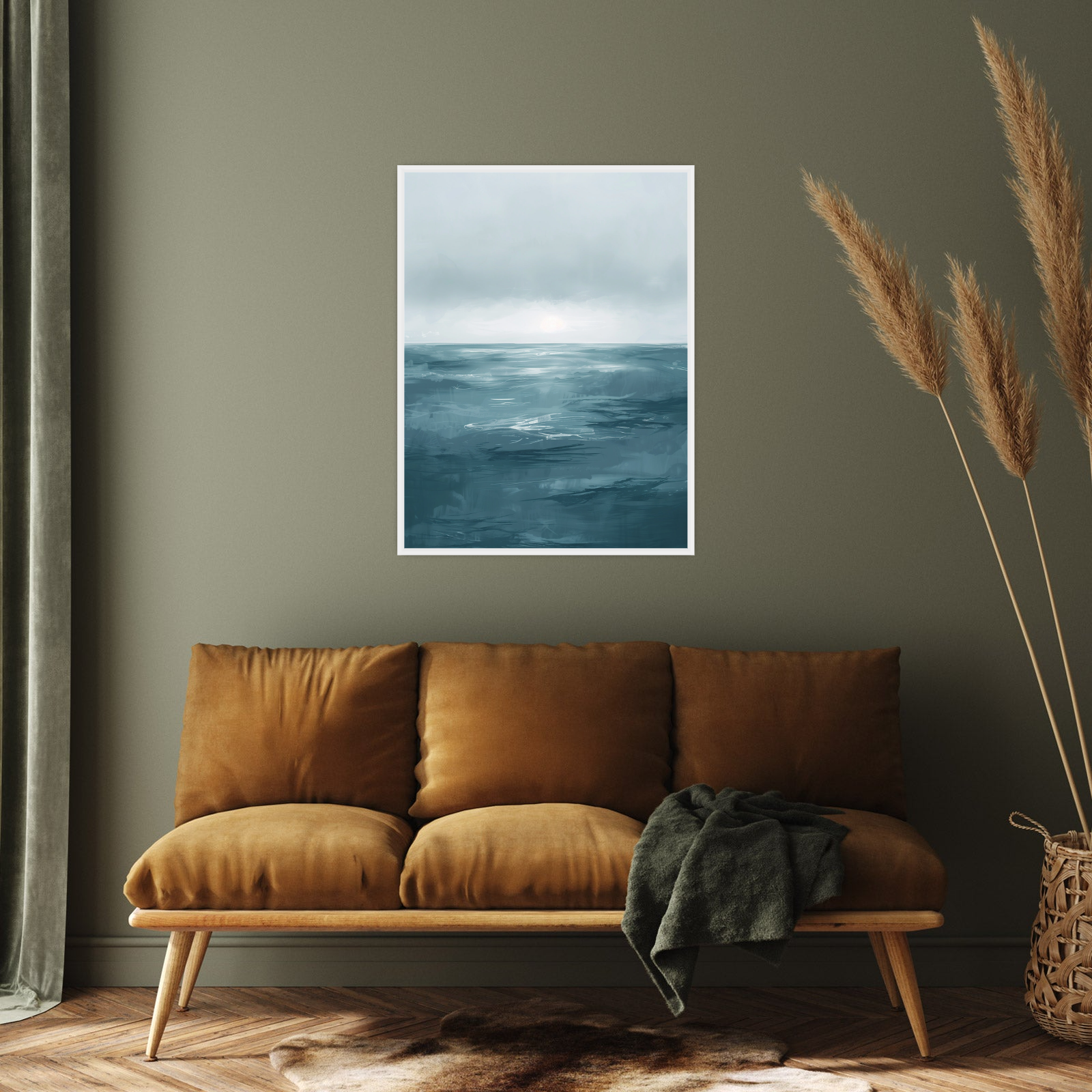 Umetnička slika ​Talasi i horizont na platnu - NS Canvas Shop