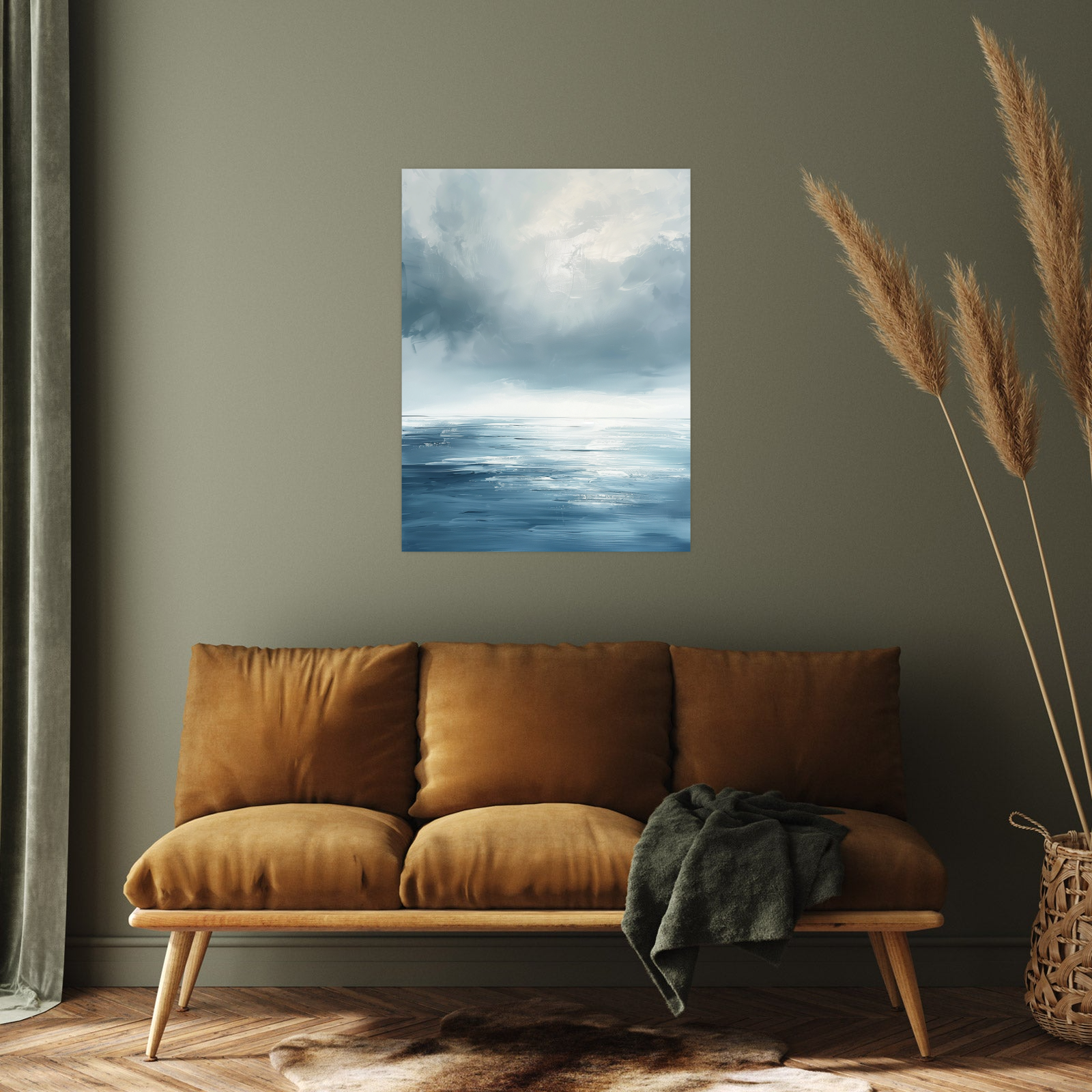 Umetnička slika ​Talasi i horizont II na platnu - NS Canvas Shop